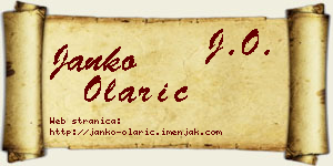 Janko Olarić vizit kartica